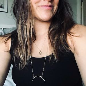 Handmade boho minimalist necklaces.